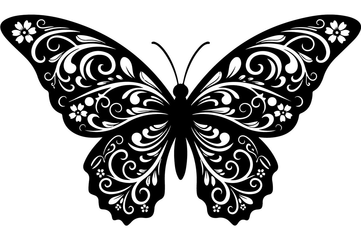 Beautiful Butterfly Silhouette, an Object Graphic by Designer_Momina (Photo 13 of 20)
