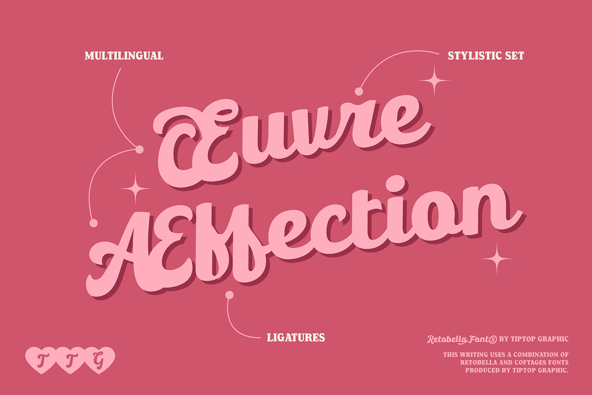Retobella - Bold Vintage Script Font, a Script Font by Tiptop Graphic (Photo 3 of 10)