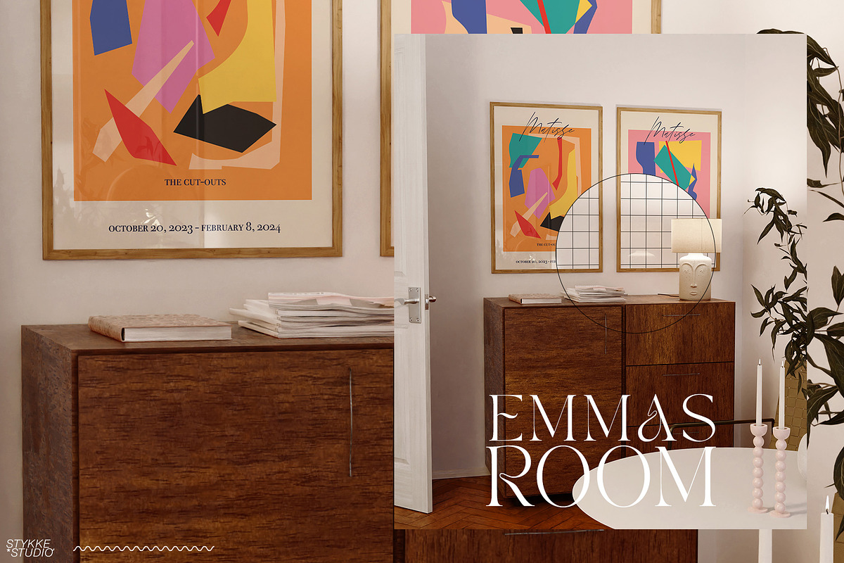 EMMAS ROOM Interior & Frame Mockup, a Household Mockup by Stykke Studio (Photo 2 of 19)