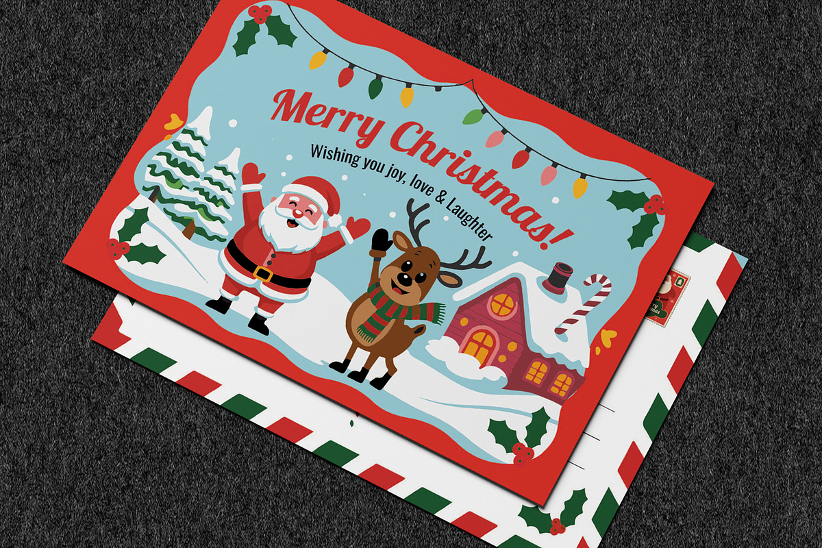 Christmas Postcard Template preview 3