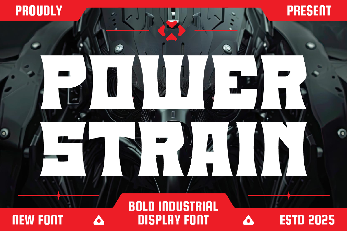 Power Strain Futuristic Industrial, a Font by PutraCetol Studio (Photo 1 of 5)