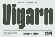 Vigarn - Modern Condensed Font, a Sans Serif Font by Pandeka Studio (Thumbnail 1 of 12)