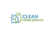 Clean House Service Logo Design Icon, a Branding & Logo Template by Megafox Studio (Thumbnail 1 of 2)