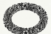 50 Elegant Floral Oval Mirror Frame, a Decorative Illustration by Amazin_art (Thumbnail 25 of 29)