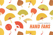Asian hand fans seamless patterns, a Pattern Graphic by Good Studio (Thumbnail 1 of 5)