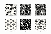 Underwater Seamless Patterns Bundle, a Pattern Graphic by Curly_Pat (Thumbnail 7 of 15)