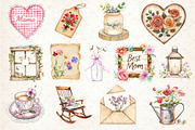 Rustic Mothers Day Clipart, an Illustration by Dream Creation (Thumbnail 4 of 4)