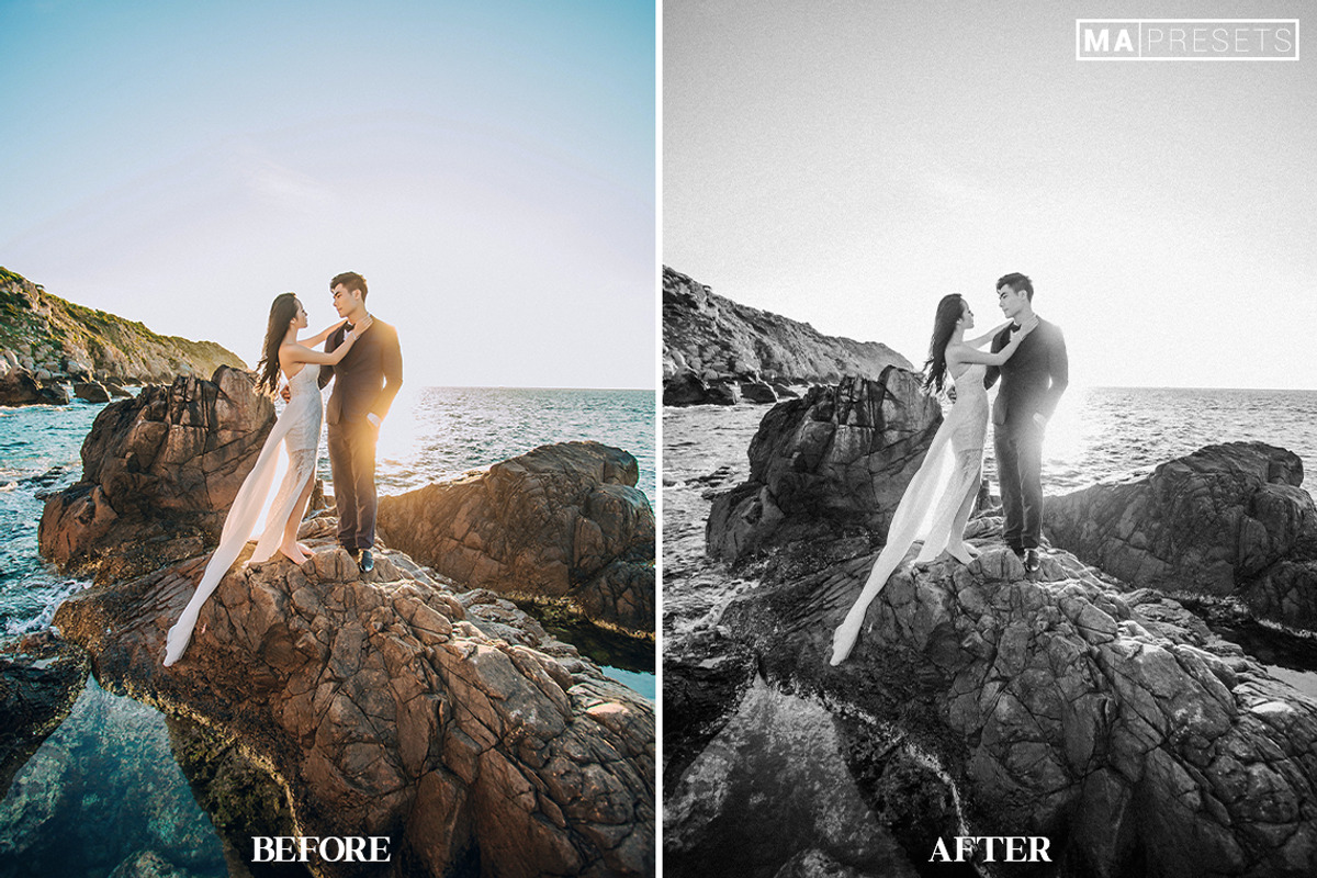 10 B&W Wedding Lightroom Presets, a Preset Add-On by MaPresets (Photo 6 of 18)