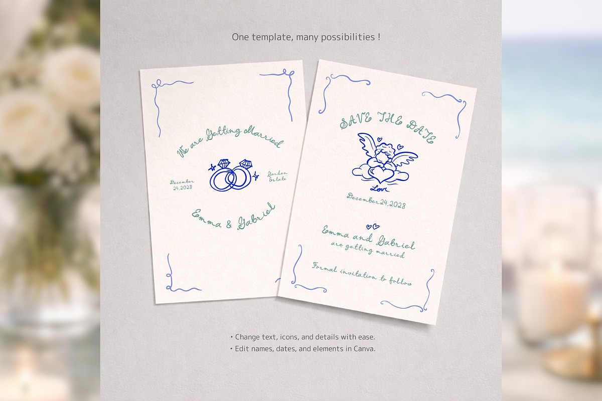 Hand Drawn Save the Date bd001, an Invitation Template by TyphoonStudio (Photo 7 of 9)
