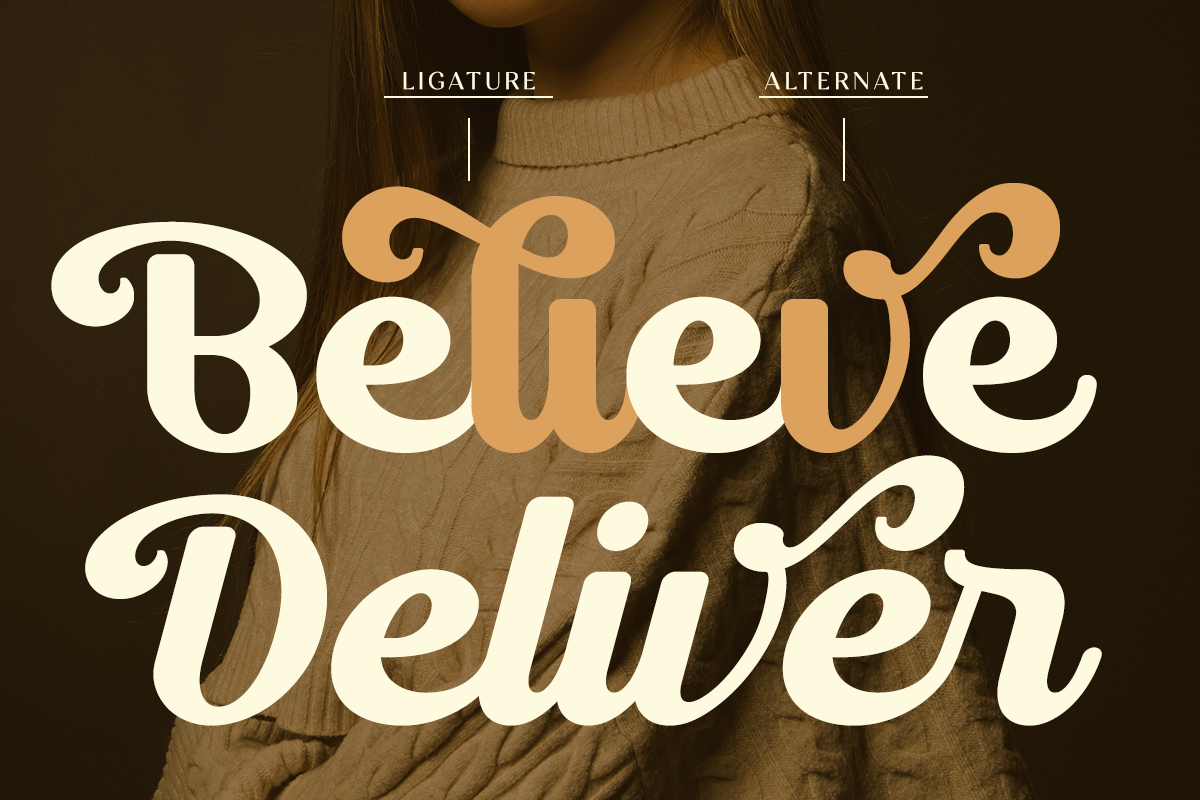 Caramel Delight - Modern Script Font, a Script Font by Font Liner (Photo 8 of 13)