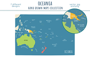 Oceania Maps Collection, an Education Illustration by Illustrationsforteachers (Thumbnail 2 of 8)