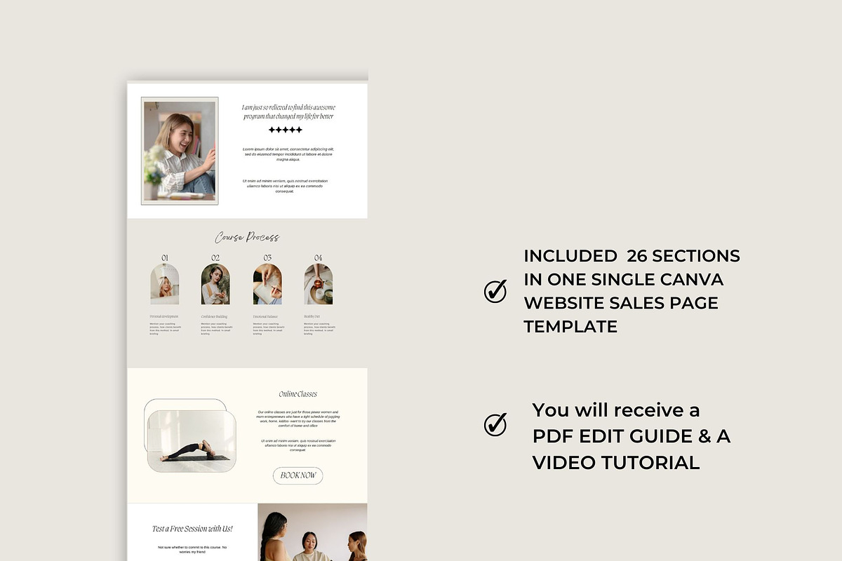 Coach Sales Page Template Canva, a Landing Page Template by Deepa Template Studio (Photo 5 of 10)