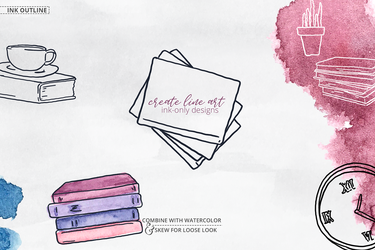 Whimsical Reader Watercolor Pack, an Illustration by plaidGecko (Photo 4 of 6)
