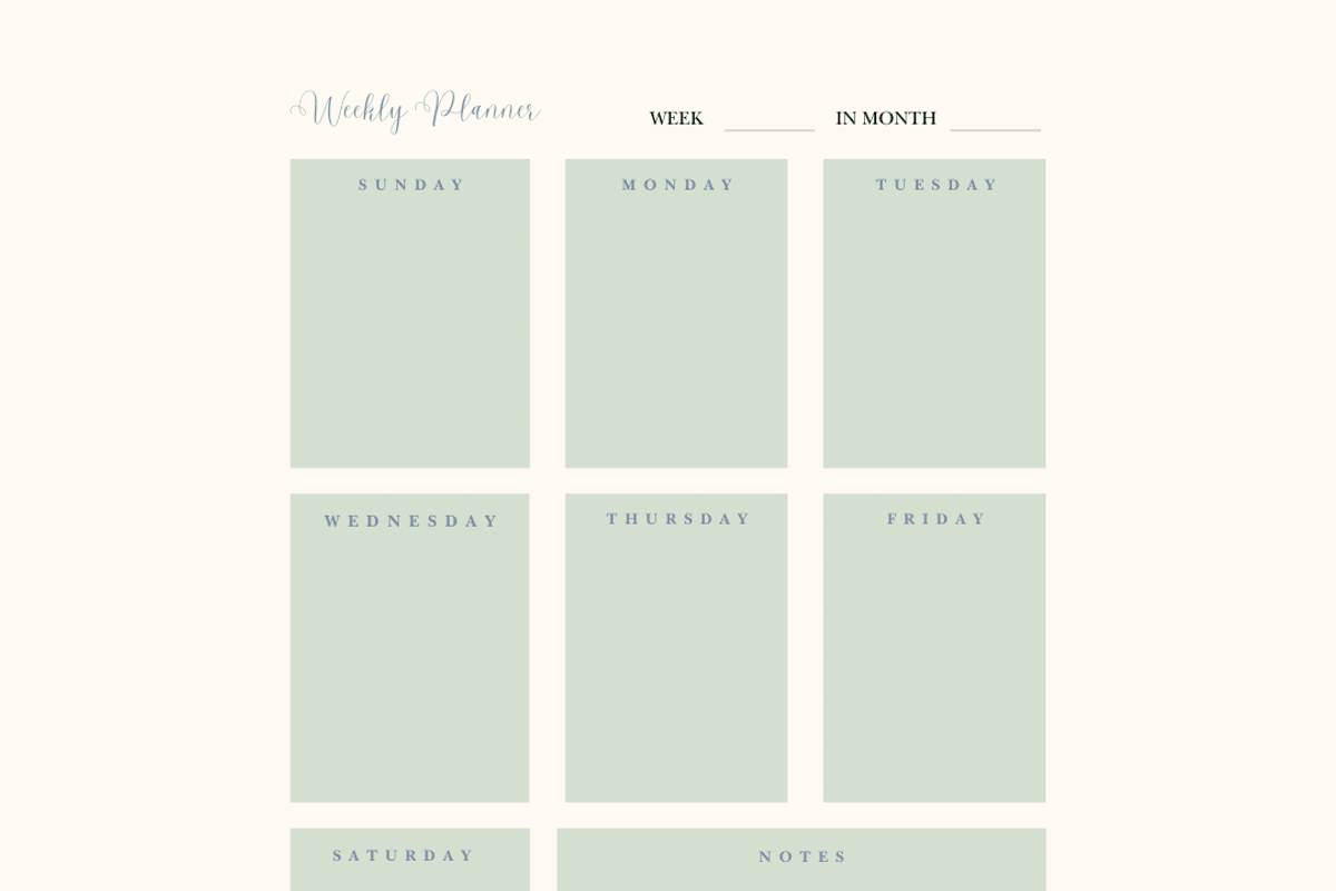 Weekly Planner, a Stationery Template by Brand Your Biz Co. (Photo 9 of 10)