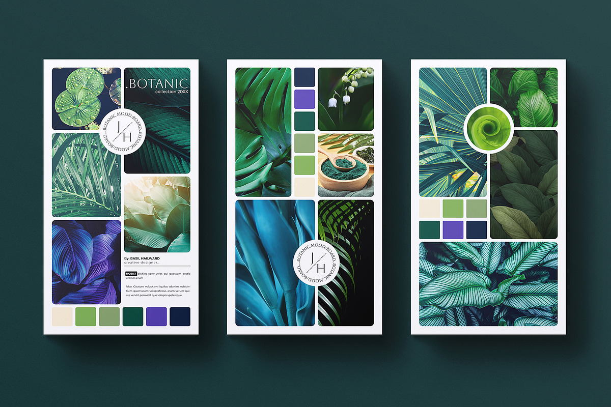 Botanic Mood Board Presentation, a Presentation Template by E-Type (Photo 1 of 5)