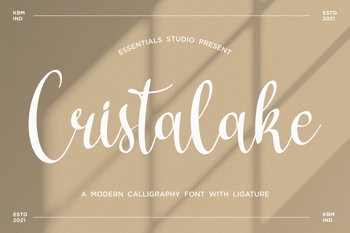 Cristalake, a Script Font by Essentials Studio (Photo 1 of 9)