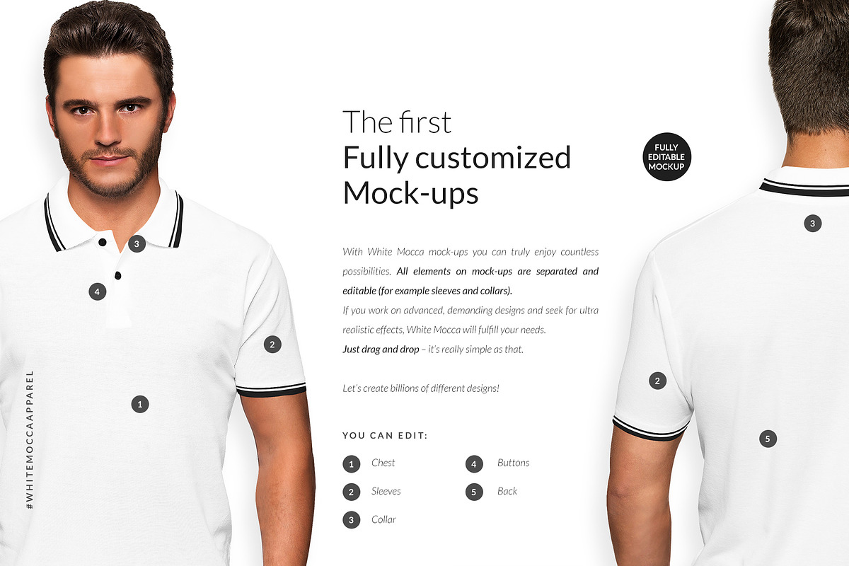 Men Polo Shirt Mockups Set FREE DEMO, a Books & Magazine Mockup by Apparel_Mockups (Photo 6 of 25)