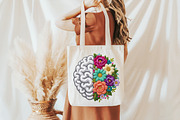 Mental Health Floral Brain Faux Yarn, an Illustration by designcity5 (Thumbnail 4 of 9)
