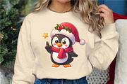 Christmas penguin. Clipart, PNG., an Animal Illustration by KENO Mascots (Thumbnail 3 of 8)