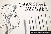 Set of 38 Charcoal Brushes, a Brush Add-On by Uncommon Mockups (Thumbnail 1 of 4)