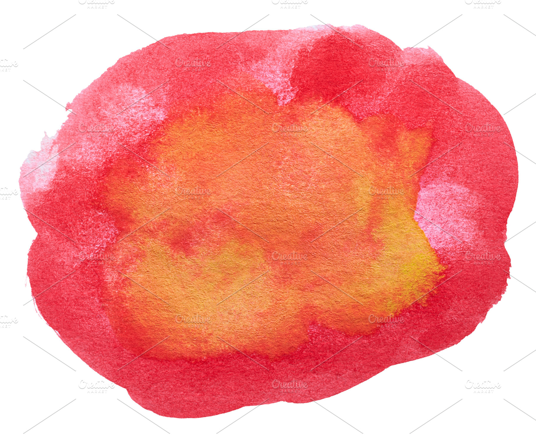 Oval watercolor wash with a smooth gradient transition from red, an Abstract Photo by ndanko