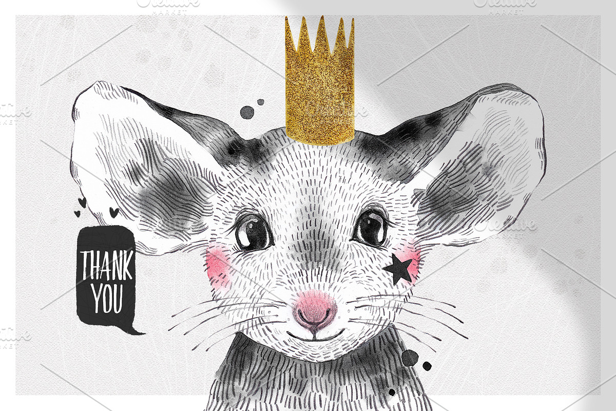 CIRCUS BABIES watercolor set, an Animal Illustration by Natali Smolova (Photo 8 of 8)