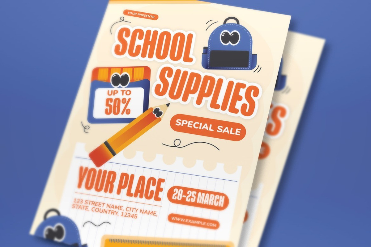 School Supplies Sale Flyer preview 2