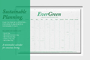Undated Eco Wall Calendar Template, a Poster Template by Elibee (Thumbnail 2 of 8)