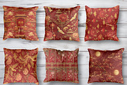 Red Gold Chinoiserie Digital Papers, a Pattern Graphic by LA Design (Thumbnail 5 of 10)