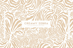 Creamy Zebra, a Wallpaper Graphic by MalyskaStudio