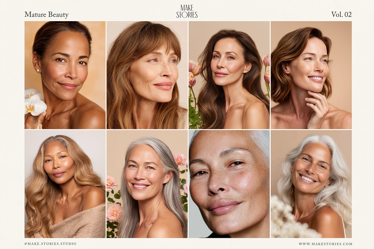 Diverse Mature Women Beauty & Hair, a Beauty & Fashion Photo by Make Stories Studio (Photo 3 of 25)