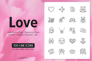 100 Love Icons