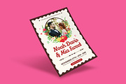 Flora Wedding Invitation Template, an Invitation Template by iDoodle Studio (Thumbnail 2 of 4)