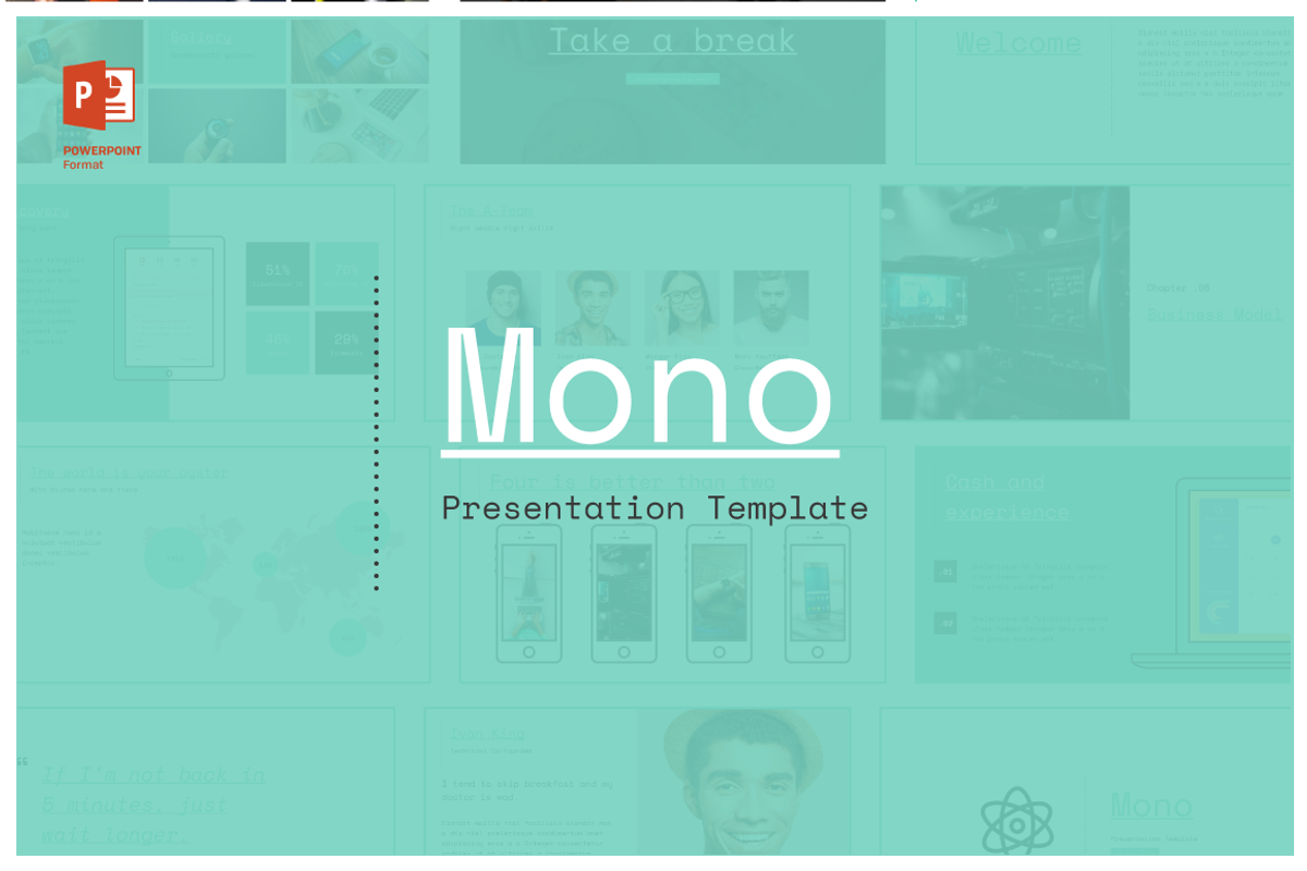 Mono PowerPoint Template - 25% off, a Presentation Template by Projectile (Photo 1 of 8)