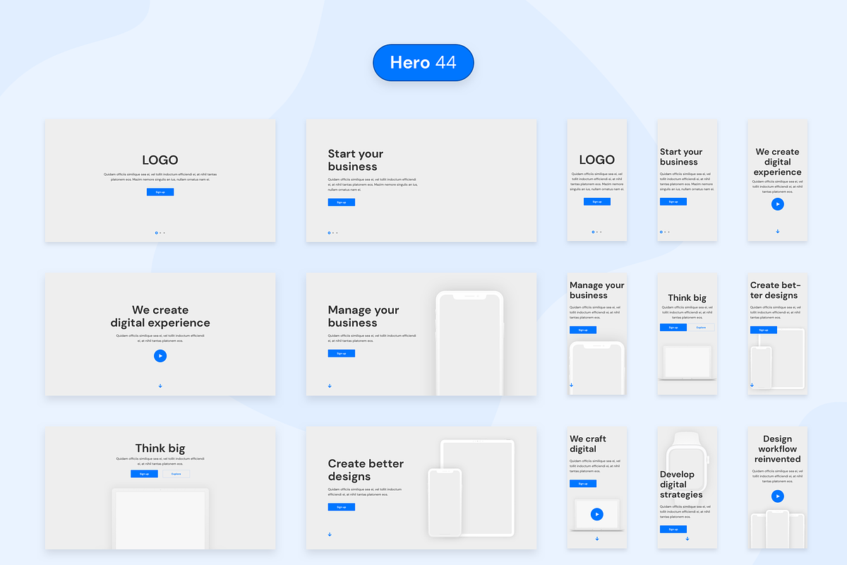 DOB – Desktop & Mobile Wireframe Kit, a Wireframe Template by laaqiq (Photo 6 of 15)