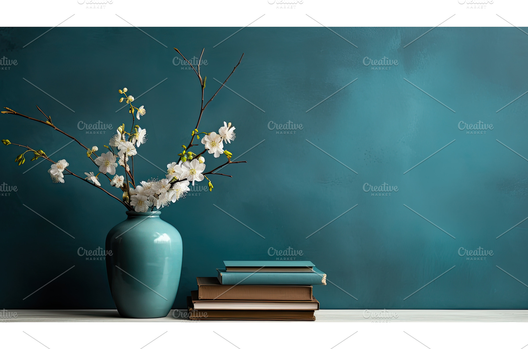still teal blue and gray background, a Nature Photo by pikepicture