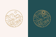 Mountain Wave Sun Abstract Logo, a Branding & Logo Template by Signatoro (Thumbnail 1 of 3)