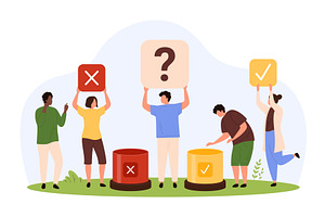 Poll, test with choice options, tiny, an Object Illustration by Flashvector