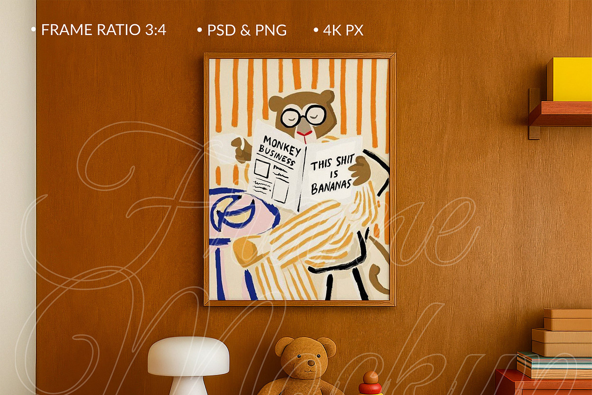 Nurcery  mockup in Mid-Century Style, a Product Mockup by SigaSigaMockup (Photo 3 of 5)