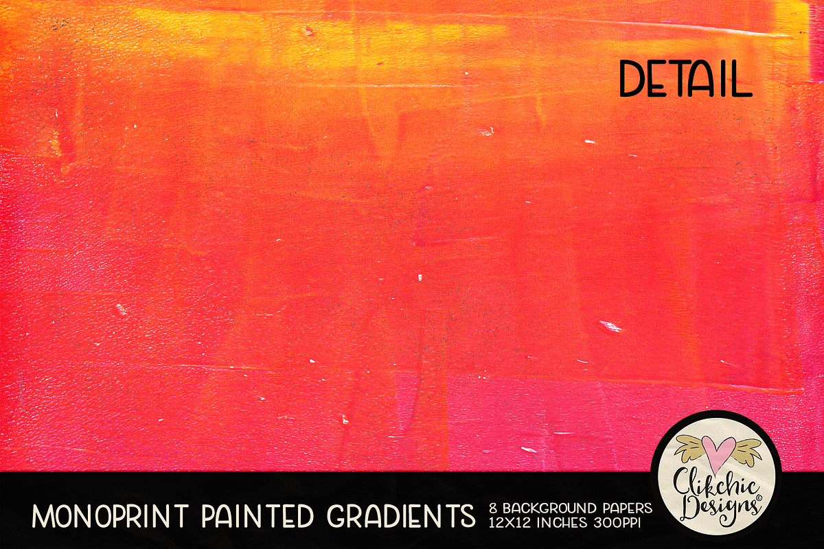 Monoprint Grunge Painted Gradients, a Texture Graphic by Clikchic Designs (Photo 3 of 5)