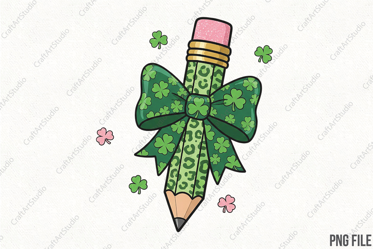 St Patricks Day Teacher Coquette PNG, an Illustration by CraftArtStudio (Photo 1 of 4)