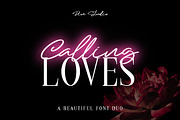 Calling Loves - Font Duo, a Script Font by din-studio.com (Thumbnail 1 of 11)