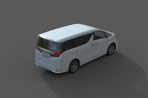 Low Poly Car - Toyota Vellfire 2015