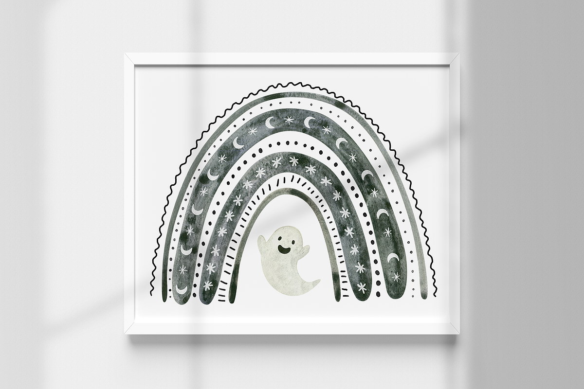 Halloween Clipart, Rainbows, Pattern, a Graphic by Valin Malin (Photo 6 of 14)