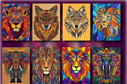 120 Animals Mandala Coloring Pages, a Seasonal Illustration by BrandlyTemplate (Thumbnail 2 of 4)