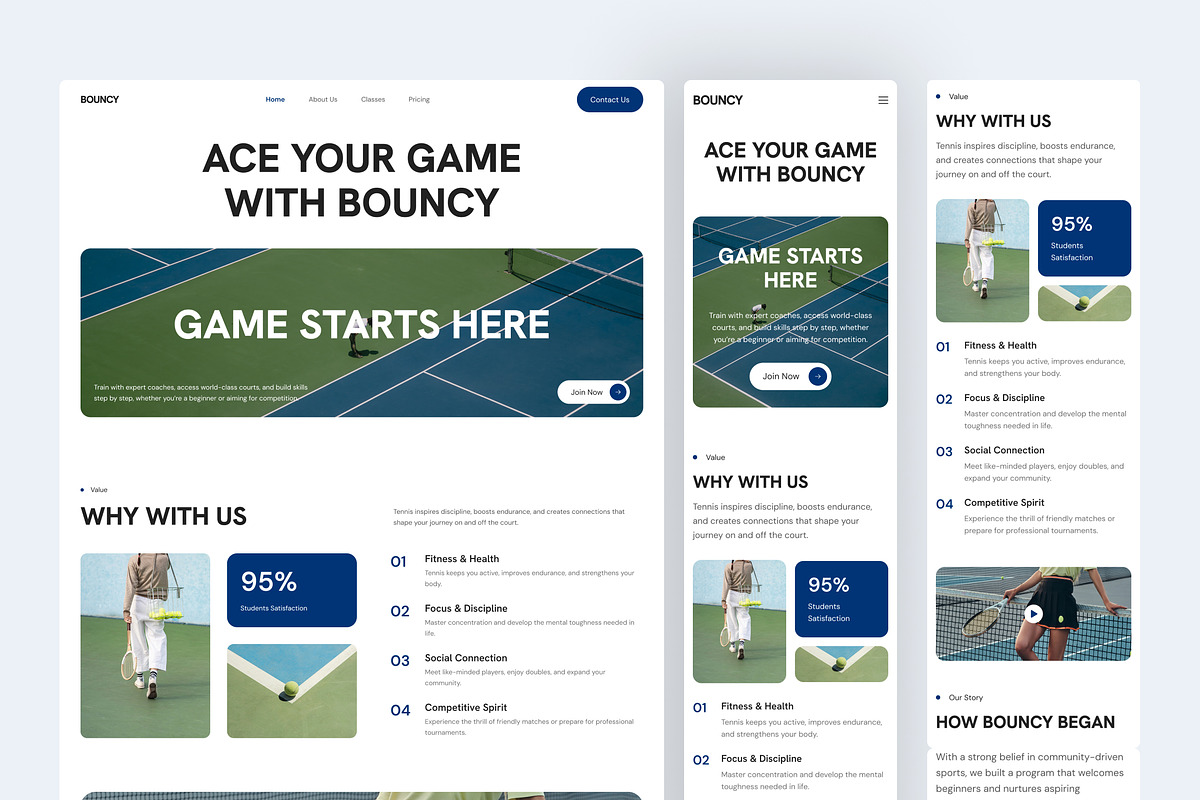 Tennis Academy Website UI Figma, an UI Kit Template by peterdraw (Photo 7 of 7)