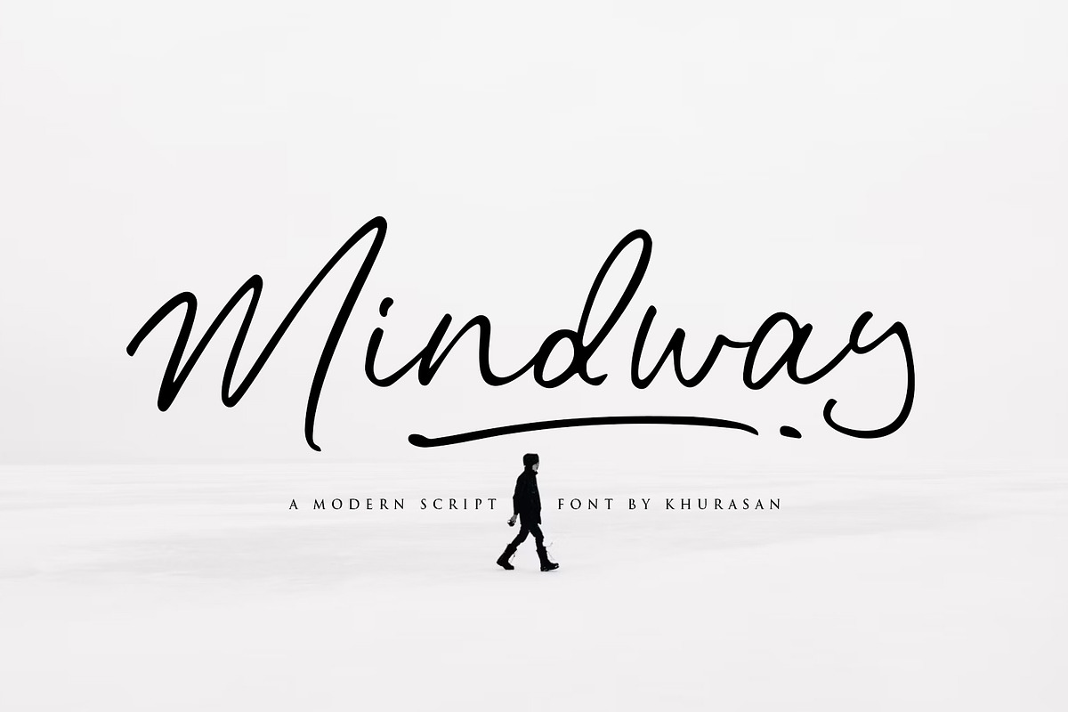 Mindway Script, a Script Font by khurasan (Photo 1 of 6)