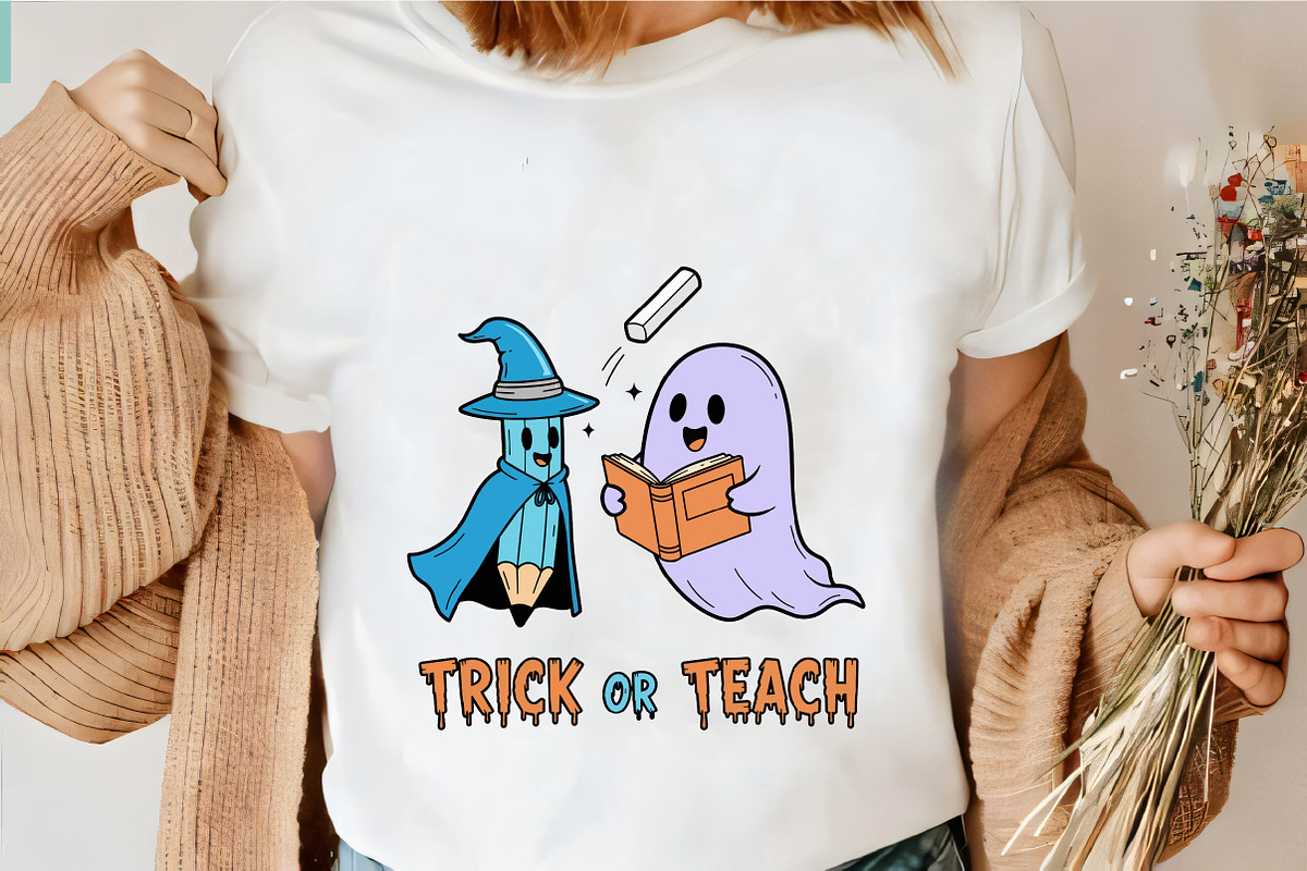 Trick or Teach Halloween SVG, an Illustration by CrexoraLab (Photo 4 of 4)