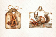 Vintage Wooden Autumn Tags Clipart, an Illustration by Dream Creation (Thumbnail 6 of 6)
