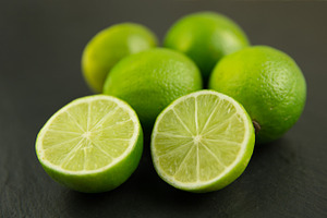 Fresh limes stock photo